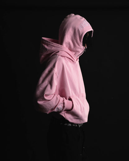 HOODIE DOUBLE CAP ROSA ( NEW)