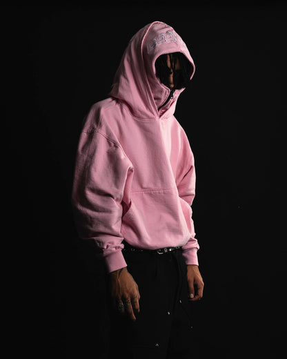 HOODIE DOUBLE CAP ROSA ( NEW)