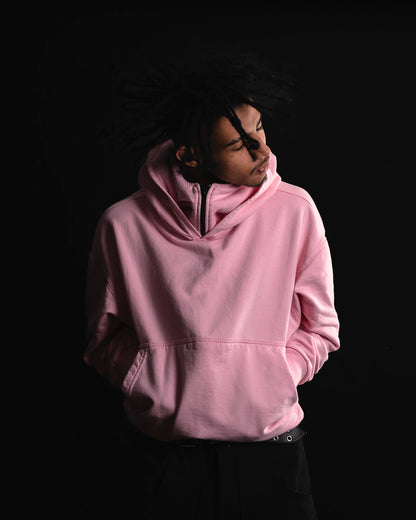 HOODIE DOUBLE CAP ROSA ( NEW)
