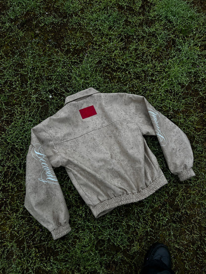 JACKET GAMUZA FIBRA (GRIS PIEDRA)