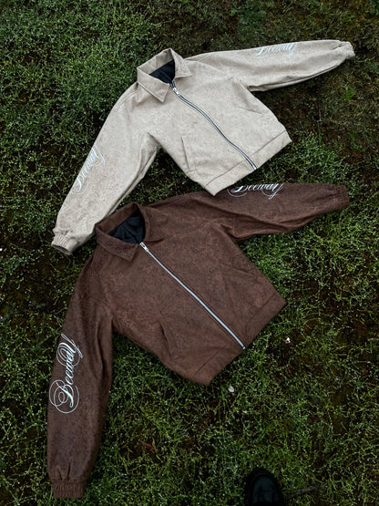 JACKET GAMUZA FIBRA (GRIS PIEDRA)