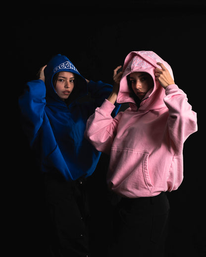 HOODIE DOUBLE CAP ROSA ( NEW)