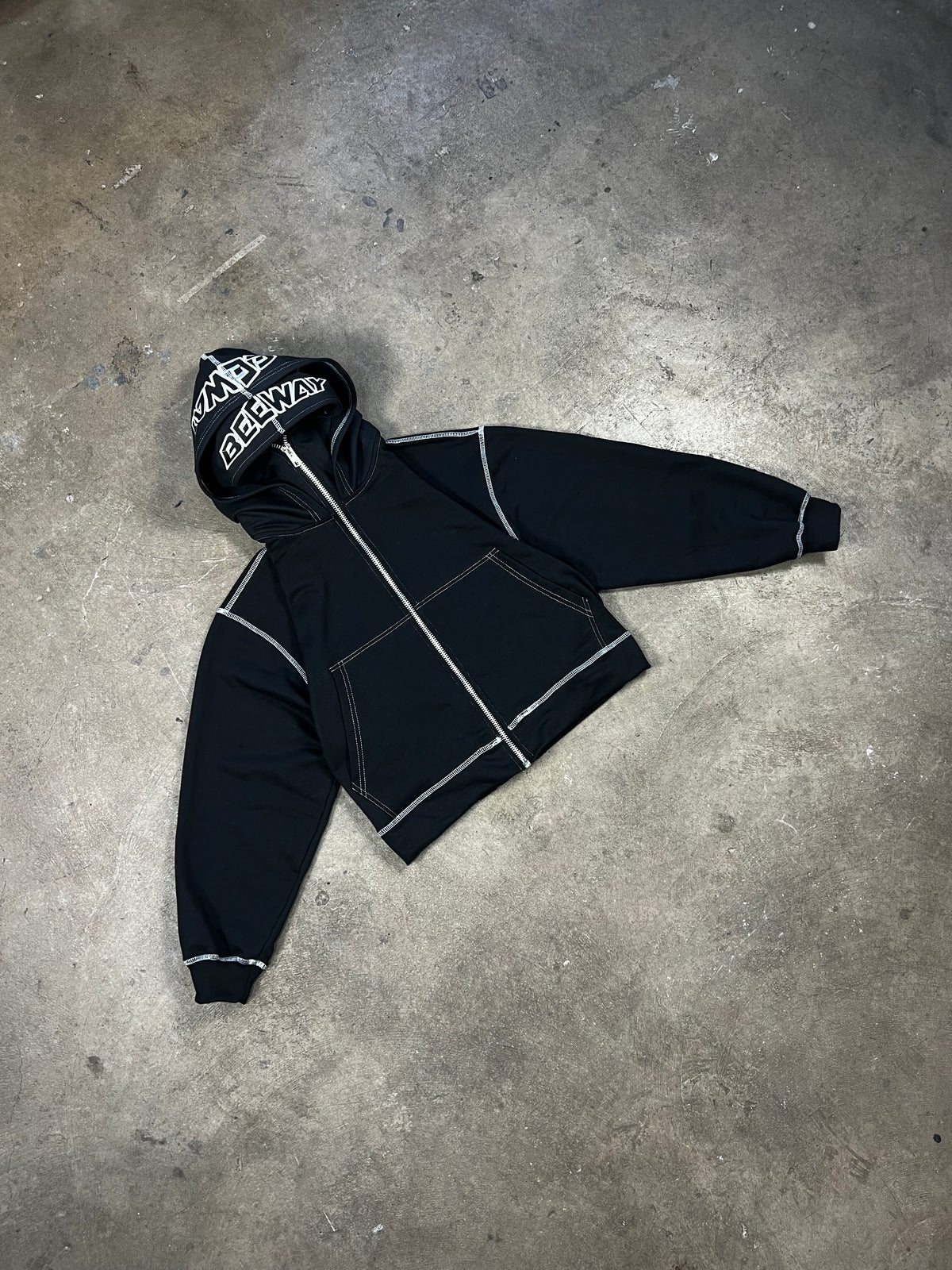 HOODIE DOUBLE CAP (FULL ZIP) - S